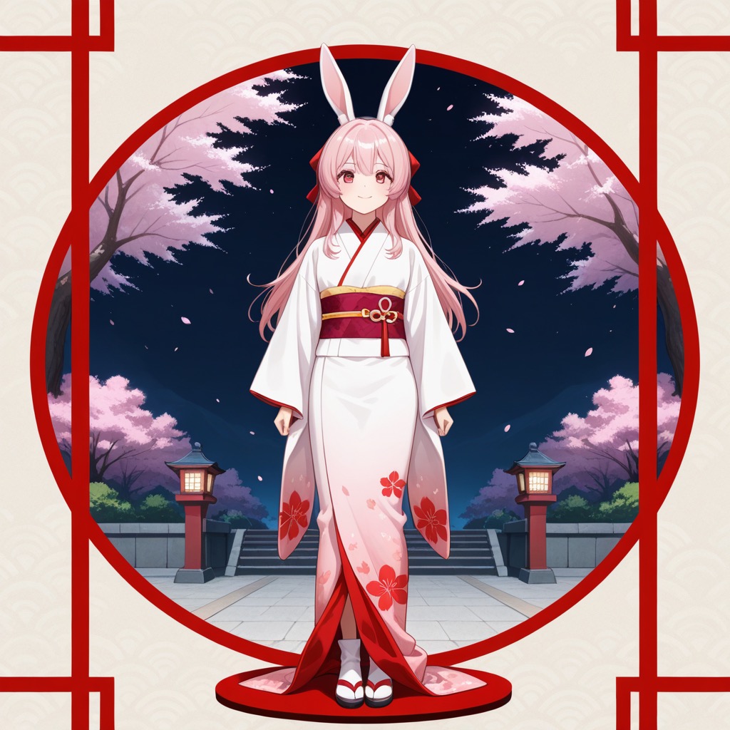 ガチャ　立ち絵全身30枚　ウサギの耳系